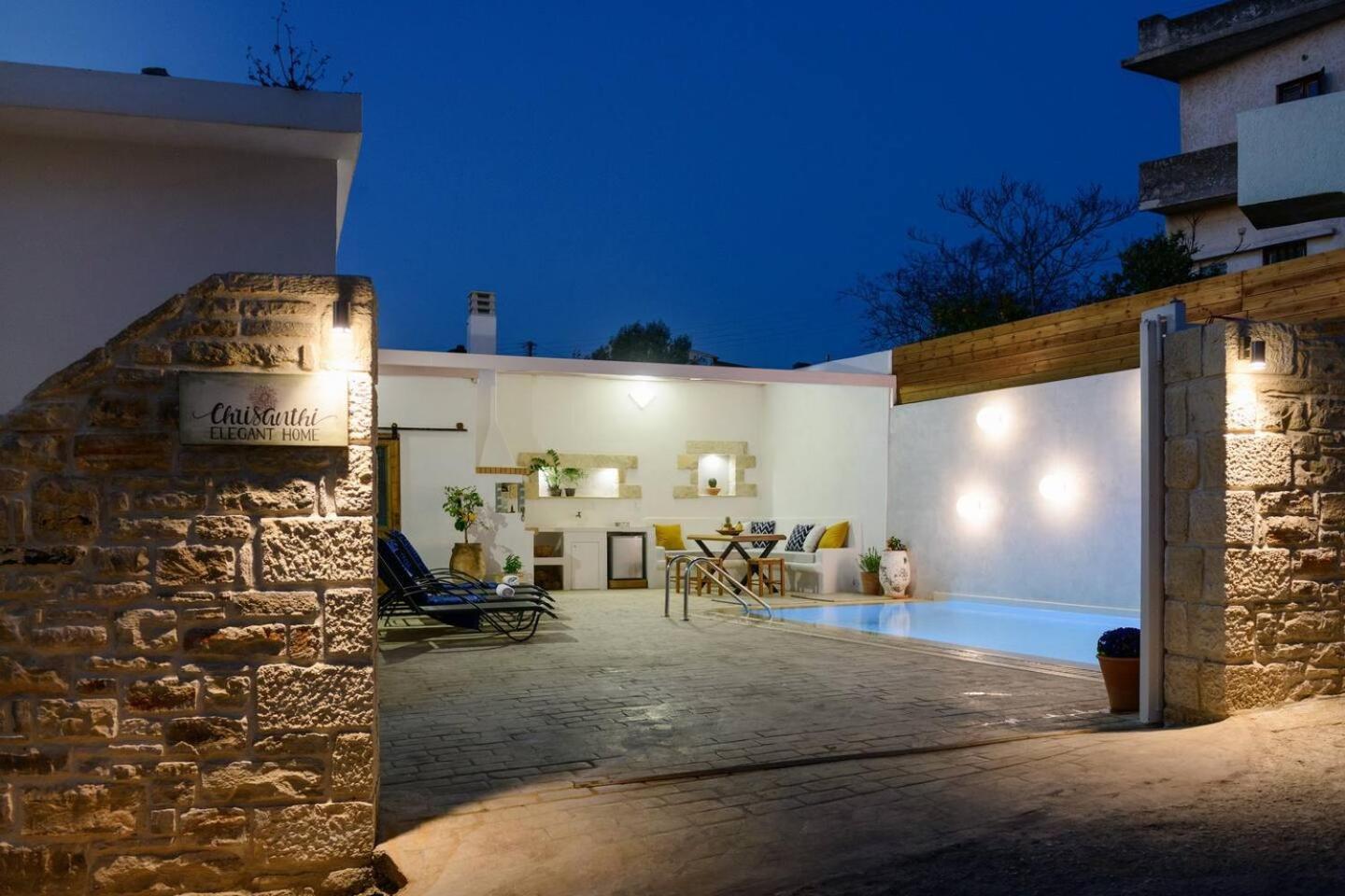 Chrisanthi Elegant Villa Pitsidia Exteriér fotografie